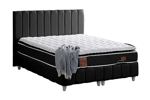 NARVA BAZA BAŞLIK VE REAL PEDLİ YATAK, ANTRASİT, 90X190