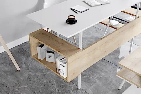 LAGOMOOD İRONY POLY OFİS TAKIMI, MEŞE BEYAZ