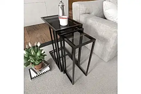 MARSAH HOME ROZY ZİGON SEHPA, SİYAH