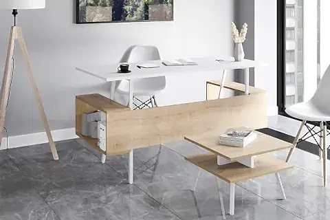 LAGOMOOD İRONY POLY OFİS TAKIMI, MEŞE BEYAZ