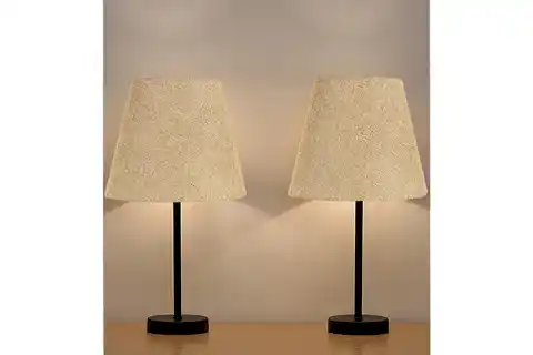 EVLİGHT BLACK İKİLİ ABAJURMASA LAMBASI, METAL, KUM BEJİ