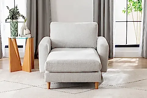 MERLİN DAYBED, İNCE KOL, NATUREL, RECYCLED, AÇIK GRİ