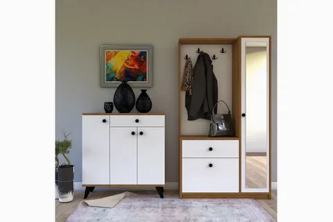 SUDE LÜX VESTİYER PORTMANTO, BEYAZ