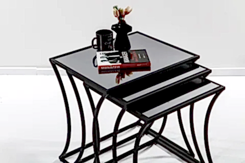 DURRES ZİGON SEHPA, SİYAH/FÜME