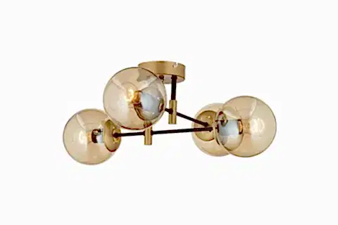 APLİQA MARAL DÖRTLÜ AVİZE, SİYAH ESKİTME