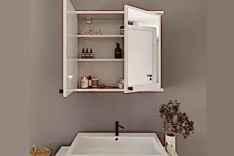 RUDA AYNALI BANYO DOLABI, BEYAZ