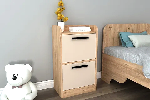 LUSES GENÇ ODASI KOMODİN, ATLANTİK ÇAM BEJ, 2 ÇEKMECELİ