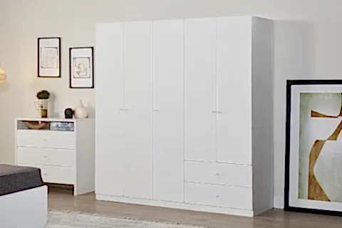 BİEN GARDIROP, 5 KAPAKLI 2 ÇEKMECELİ