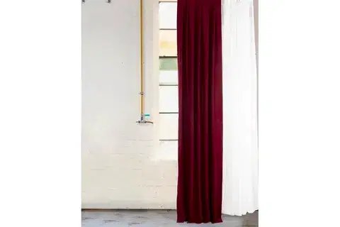 MASSARELLİ FON PERDE BORDO 1-2,5 ORTA SIK PİLE 200X260