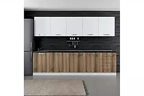 MİNAR BADE 300 CM MUTFAK DOLABI BEYAZ DORE 300-D3