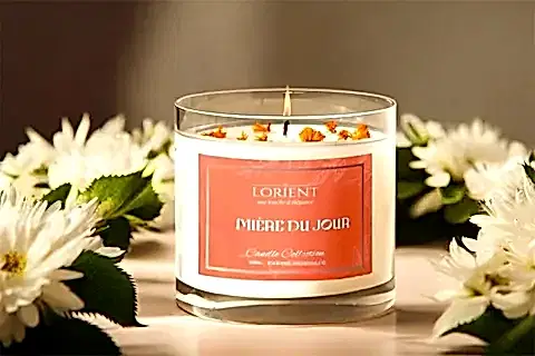 LORİENT LUMIERE DU JOUR VANİLYA GÜL KASE SOYA MUM, 220 GR