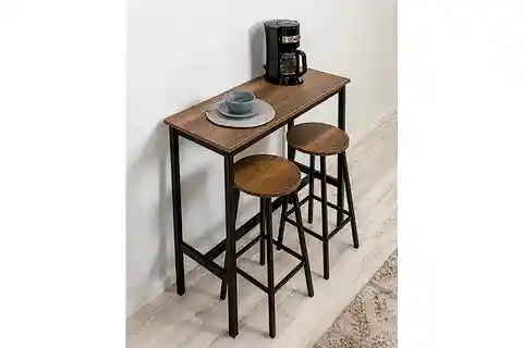 MOLA DİKDÖRTGEN MUTFAK MASASI TAKIMI, BAROK SİYAH, 40X100