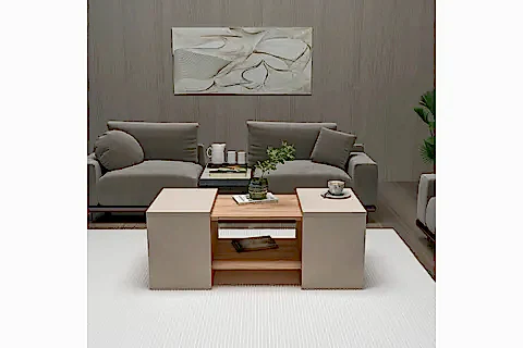 SARTOS ZİGONLU ORTA SEHPA, ATLANTİK ÇAM BEJ