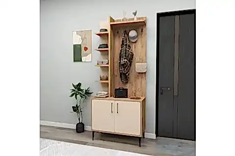 JULENDOR  ASKILI MODERN PORTMANTO,, ATLANTİK ÇAM BEJ