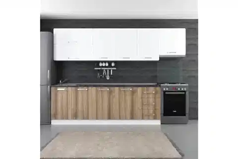 MİNAR BADE 300 CM MUTFAK DOLABI BEYAZ DORE 300-D8