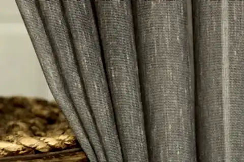 KIRÇILLI KETEN SIK PİLE TÜL PERDE, ANTRASİT, 100X260