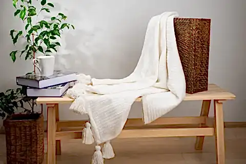 DFN HOME SOFTY KOLTUK ŞALI, BEYAZ, 90X210