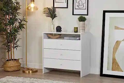 BİEN ŞİFONYER, BEYAZ, 3 ÇEKMECELİ