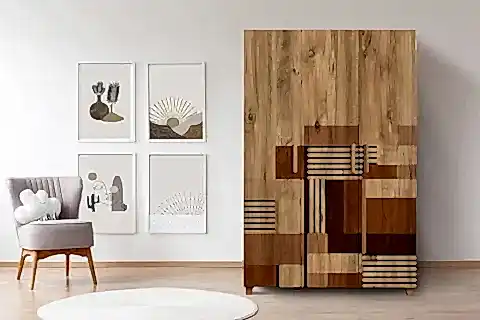 LEVA COLORBLOCK GARDIROP, ATLANTİK, 3 KAPAKLI