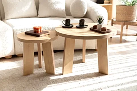 GİRONA İKİLİ OVAL ORTA SEHPA TAKIMI, MEŞE