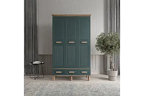 SAFİR GARDIROP YEŞİL, 3 KAPAKLI