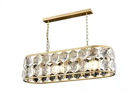 ROMAN BEŞLİ SIRALI KRİSTALLİ AVİZE, ESKİTME