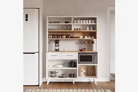 LAVO ÇOK AMAÇLI KAHVE KÖŞESİ DOLABI, 7 KAPAKLI 2 ÇEKMECELİ