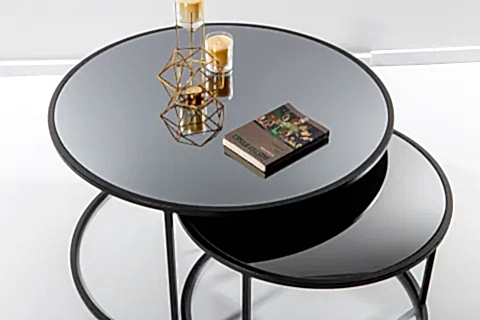 CİRCLES ORTA SEHPA, SİYAH FÜME