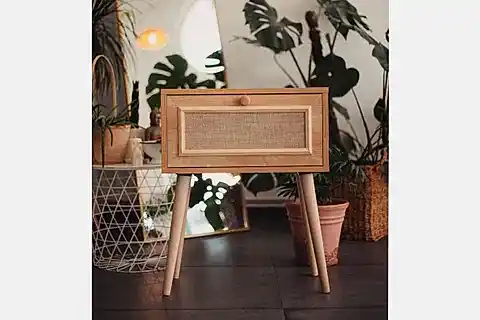 JÜT KUMAŞ KAPAKLI İSKANDİNAV TARZ BOHEM KOMODİN