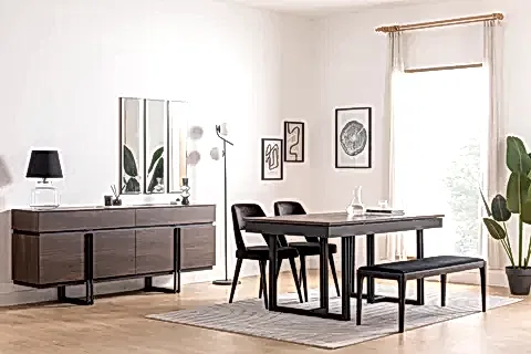 LİNE YEMEK ODASI TAKIMI, ARAL SİYAH