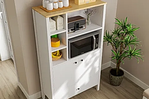 LUMERA KAHVE KÖŞESİ AİRFRY DOLABI, 2 KAPAKLI 1 ÇEKMECELİ