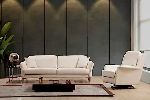 COSTOR ÜÇLÜ KOLTUK, BEYAZ