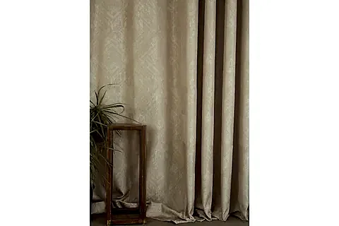 FON PERDE PRİZMA DESEN AÇIK BEJ 1-3 SIK PİLE 150X260