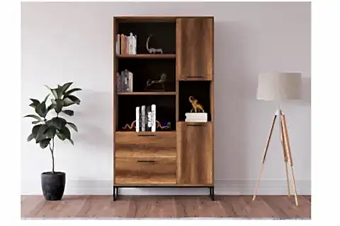 FURMET MODÜLER YUKON 2 ÇEKMECELİ KİTAPLIK, 4 RAFLI