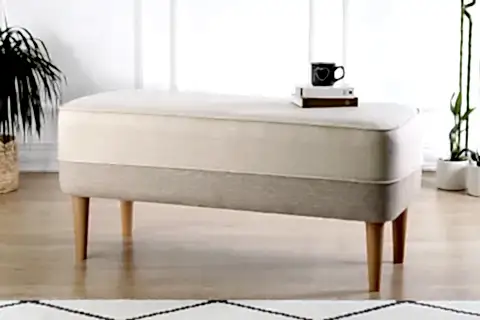 RANDLER BENCH PUF, KREM