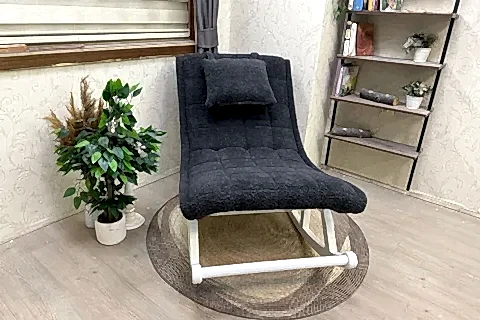 MİSKİN SALLANAN SANDALYE, TEDDY ANTRASİT, LAKE AHŞAP