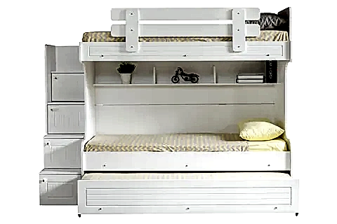 MDF ÖN YÜZEYLİ RANZA SU BEYAZ YAVRULU RANZA, 90X190