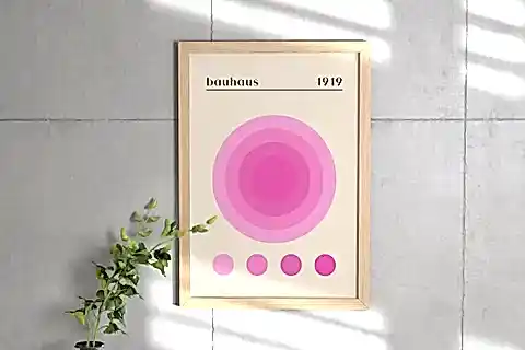 BAUHAUS DESIGN II İKİLİ DOĞAL ÇERÇEVELİ TABLO