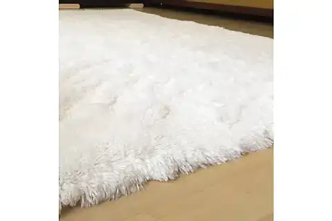 TAVŞAN TÜYÜ DEKORATİF POST HALI, KAR BEYAZI, 80X150