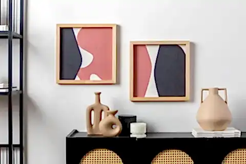 CİAN İKİLİ TRAVERTEN DOKULU TABLO, 40X40