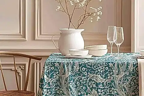 MAVİ BAHAR PAMUK MASA ÖRTÜSÜ, 100X100 CM