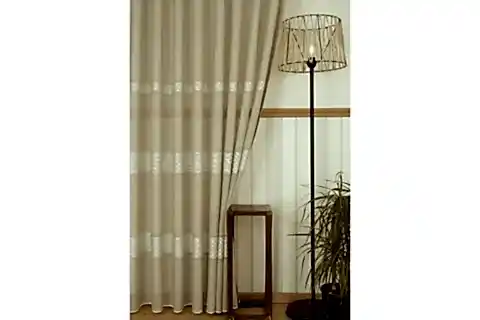 VRC DESEN KETEN SIK PİLE TÜL PERDE, BEJ RENGİ, 100X260