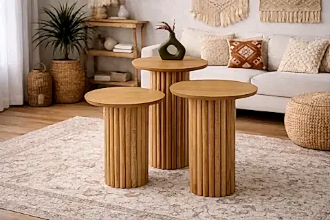 MANTAR ZİGON SEHPA, NATURAL