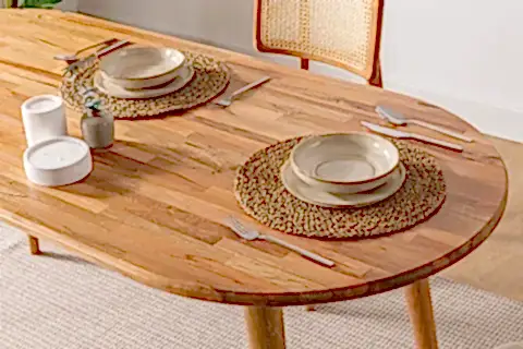 ARES KAYIN OVAL YEMEK MASASI, 180X80