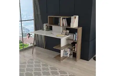 LAGOMOOD UZAY ÇALIŞMA MASASI, BEYAZ CEVİZ