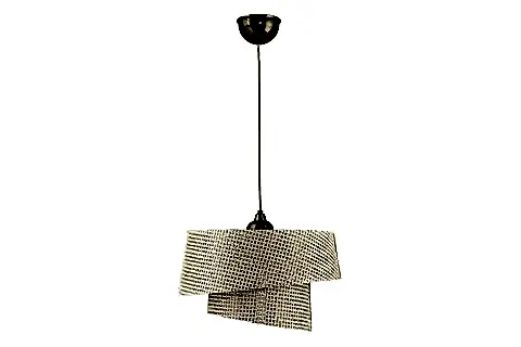 EVLİGHT EFTELYA HAZERAN RATTAN 2 KATLI SARKIT AVİZE, KREM