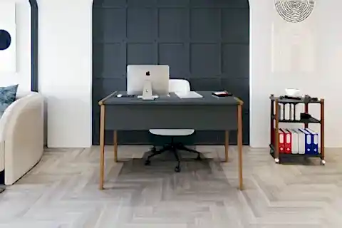 ZENİTH ÇALIŞMA MASASI KİTAPLIK TAKIM, ANTRASİT, 120 CM