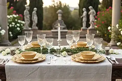 CORİNTH YEMEK TAKIMI, ÜÇLÜ SET, 1 KİŞİLİK, KOTON KREM