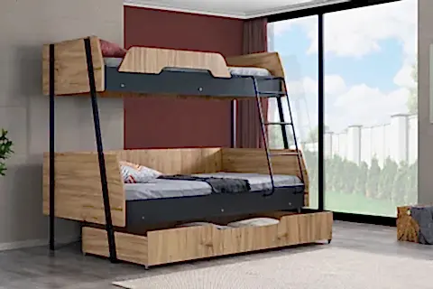 ALBA ÜÇLÜ YAVRULU DEMİR RANZA, ANTRASİT