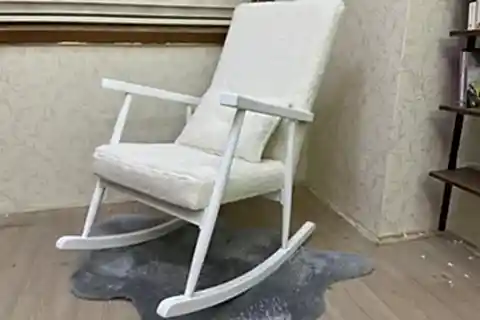 TREND SALLANAN SANDALYE, TEDDY KREM, AHŞAP, LAKE AYAK